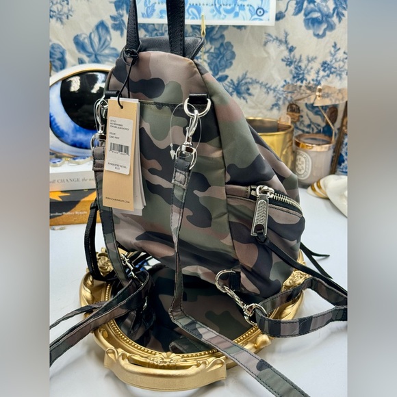 🆕 REBECCA MINKOFF 🧿 NWT Mini Julian Nylon Convertible Backpack - Camo *FLAWED* - Picture 4 of 15